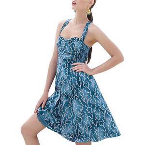 Anthropologie HD in Paris Acropora Coral Reef Retro Dress Women’s Size 12 Pin Up